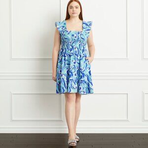Hill House Home Elizabeth Nap Dress - Kaleidoscope Paisley Blue Linen